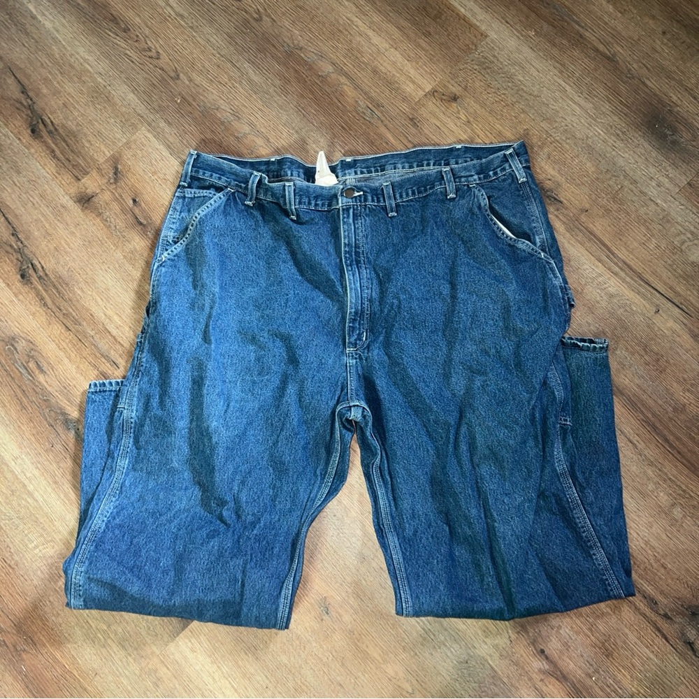 Carhartt Men's Relaxed Fit Blue Denim Jeans 50x32 carpenter work pants